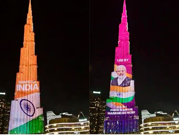 যে কারণে বুর্জ খলিফায় ভেসে উঠল মোদির মুখ