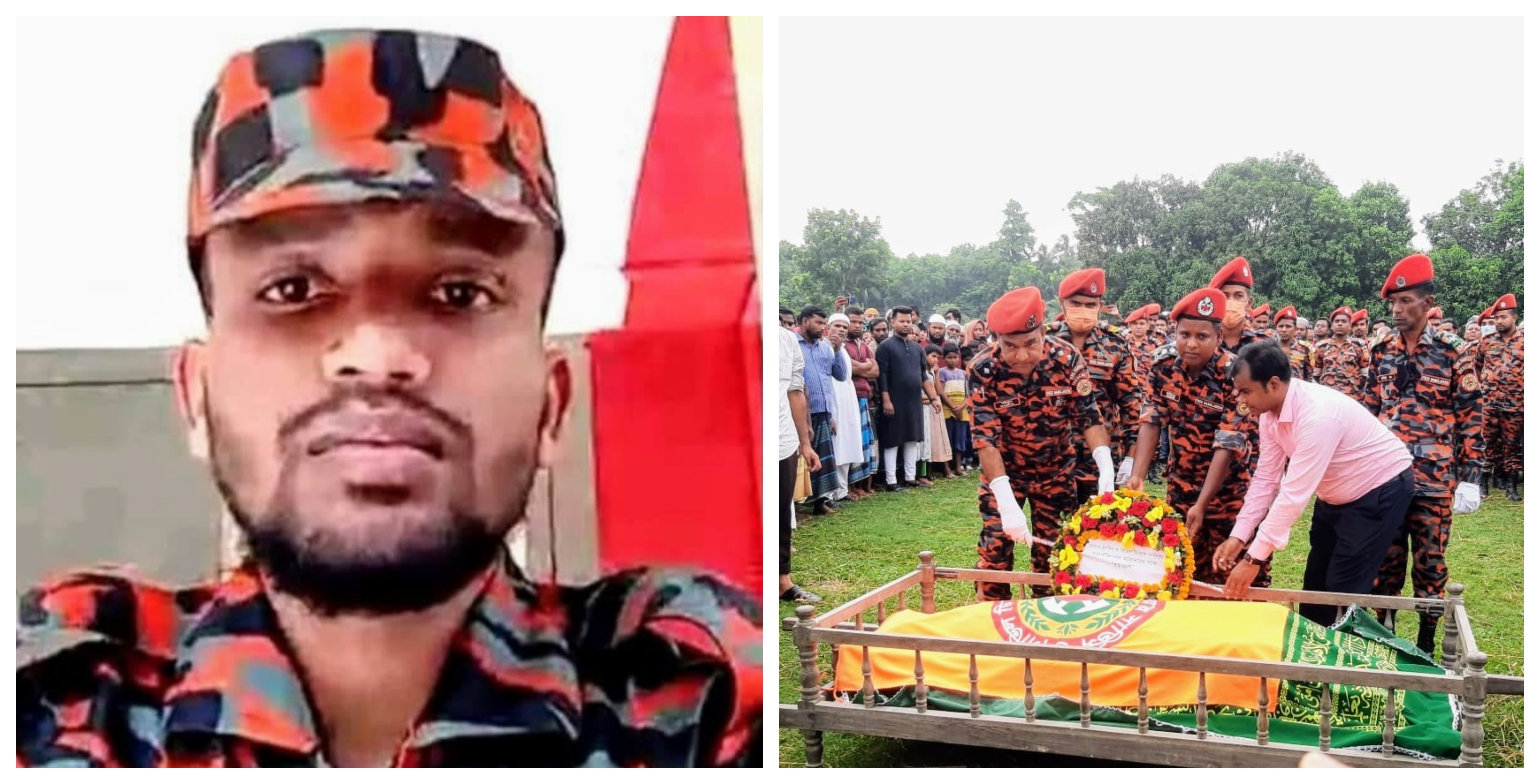 চোখের জলে ফায়ার ফাইটার রানা মিয়াকে শেষবিদায়