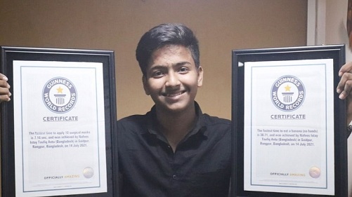  কিশোর নাফিসের আরও এক গিনেস রেকর্ড