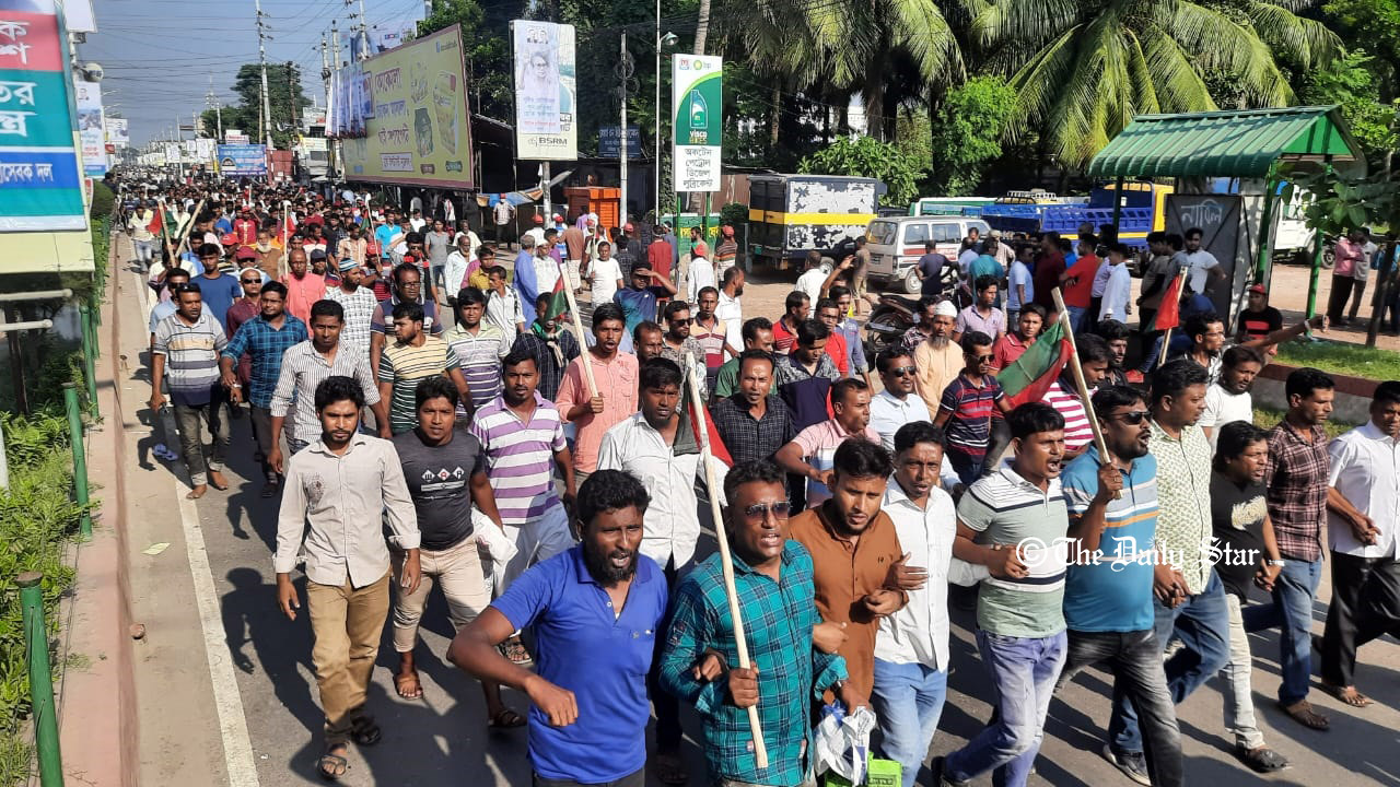 বিএনপির সমাবেশ স্থানের ২ কিলোমিটারজুড়ে লোকে লোকারণ্য