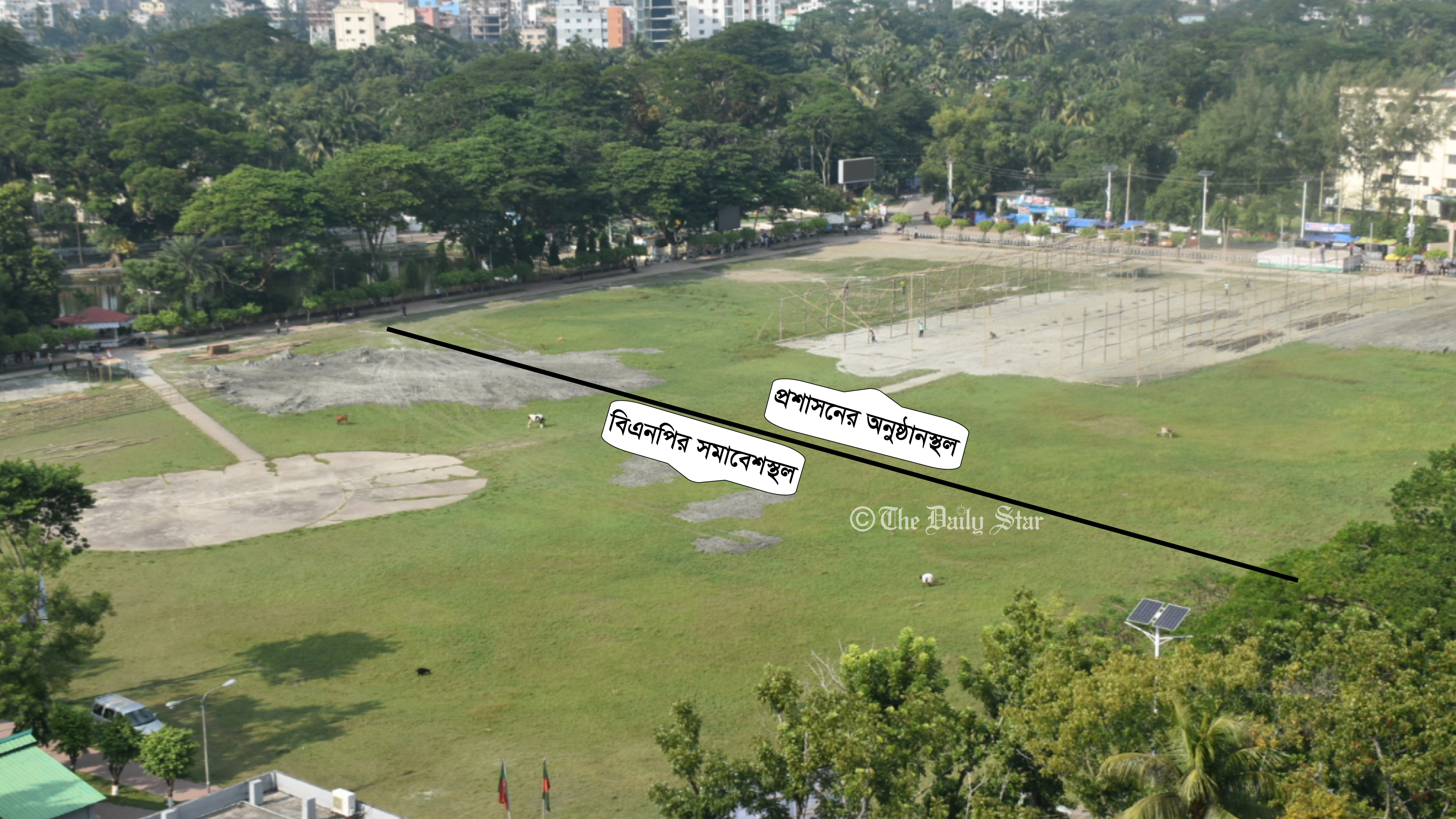 যেভাবে বঙ্গবন্ধু উদ্যান ভাগাভাগি হয়েছে বিএনপি ও প্রশাসনের মধ্যে
