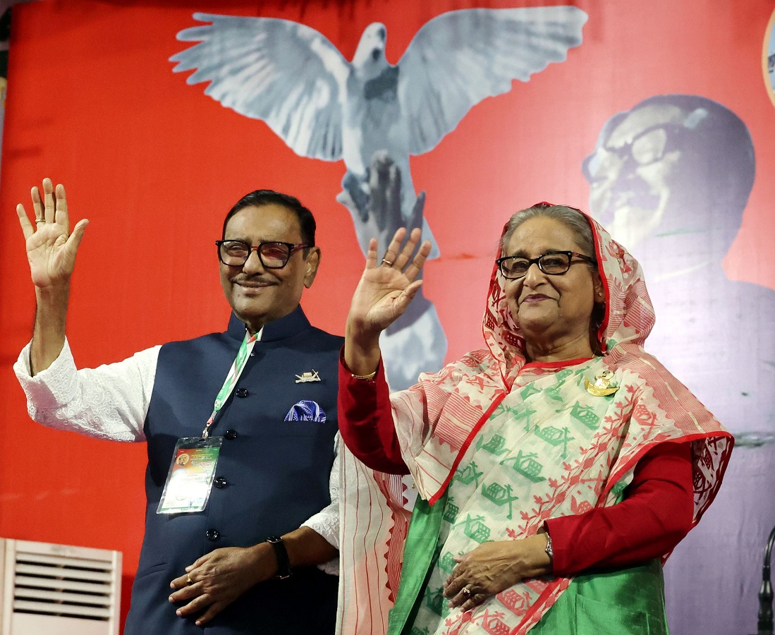 সভাপতি শেখ হাসিনা সাধারণ সম্পাদক ওবায়দুল কাদের