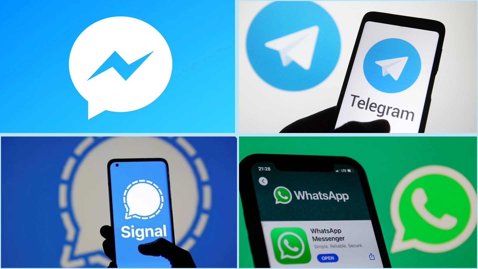 সিগন্যাল, টেলিগ্রাম, হোয়াটসঅ্যাপ ও মেসেঞ্জারের কোনটি বেশি নিরাপদ