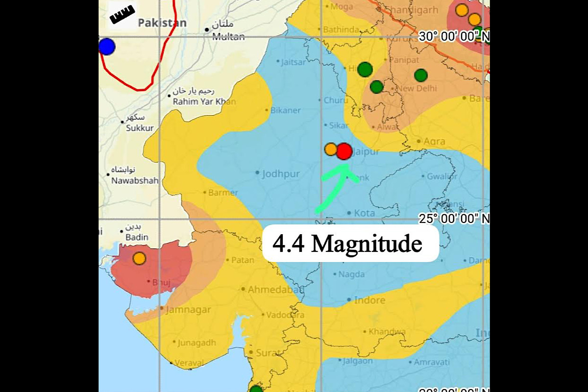 জয়পুরে ১৬ মিনিটে ৩ বার ভূমিকম্প
