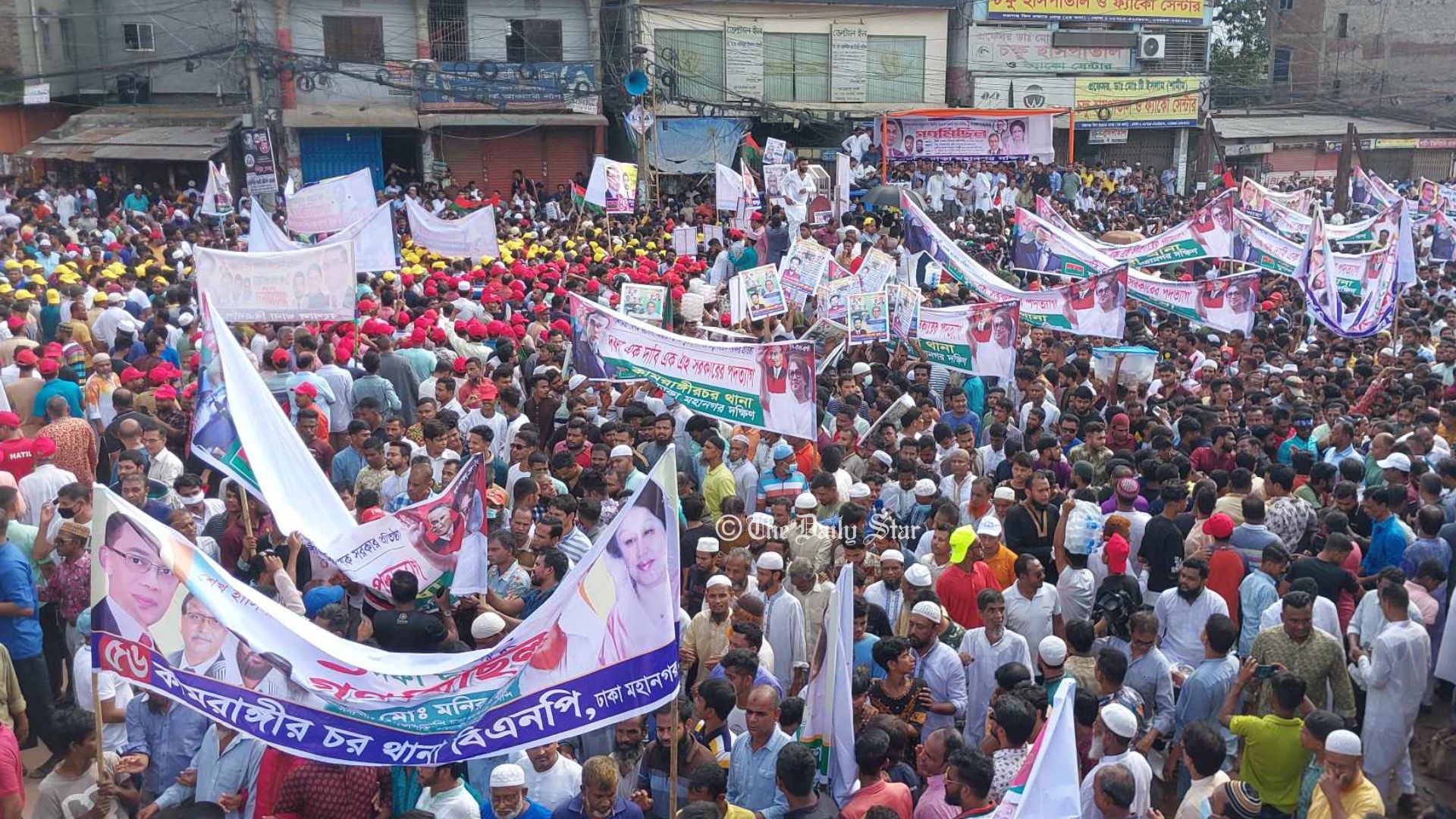একদফা দাবিতে দয়াগঞ্জ ও গুলশান থেকে বিএনপির গণমিছিল