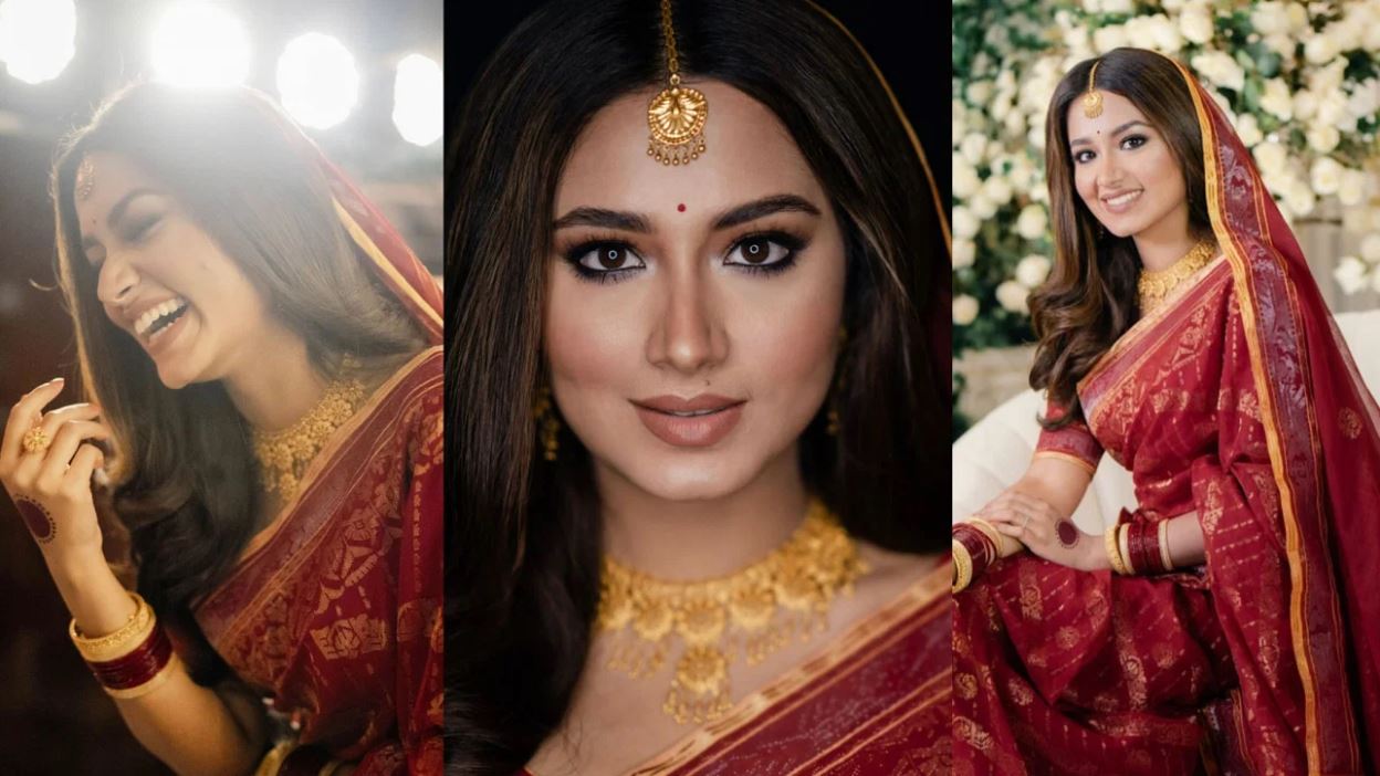 জামদানিতে বিয়ের সাজ