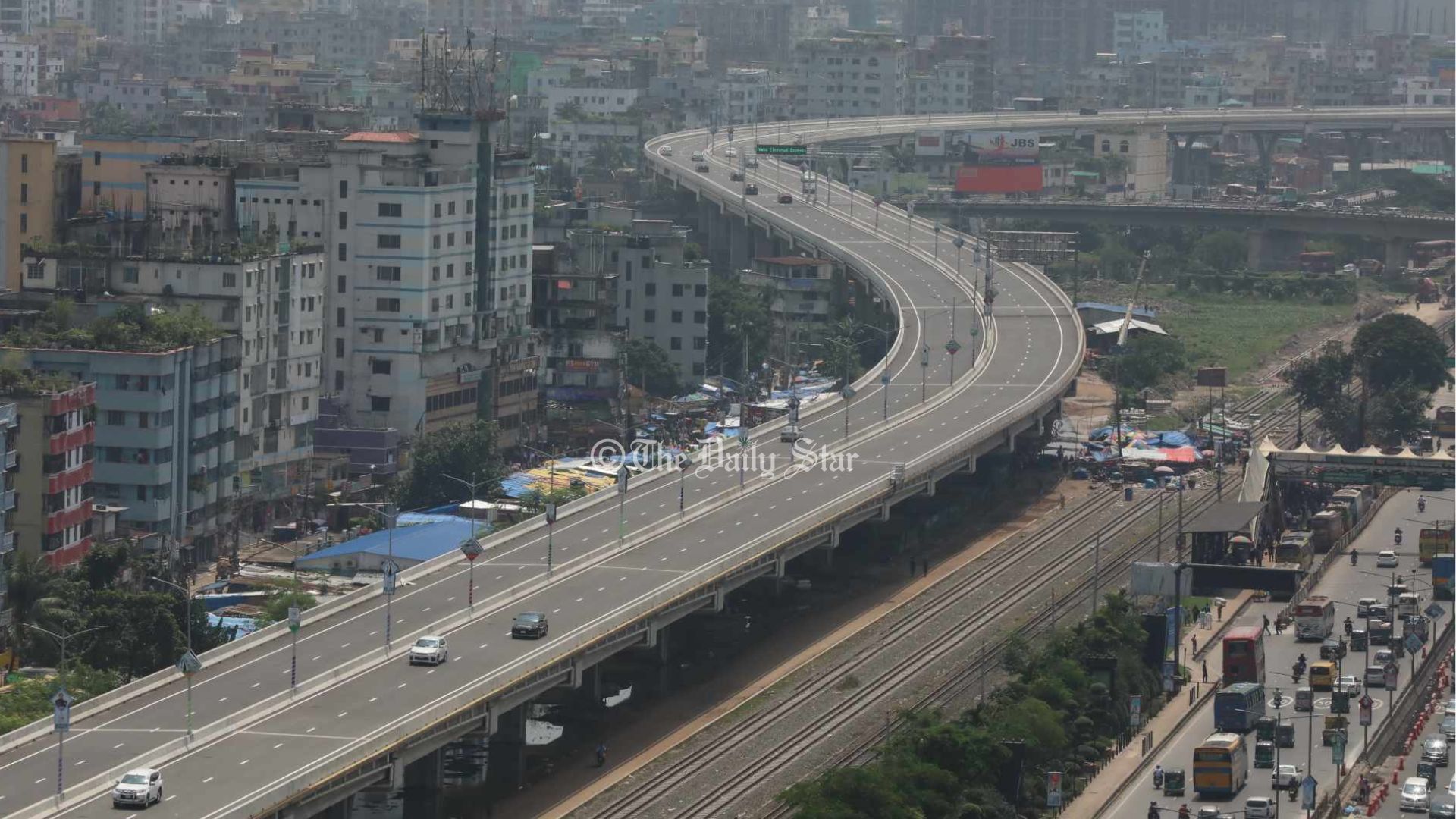 আজ সকালের এলিভেটেড এক্সপ্রেসওয়ে