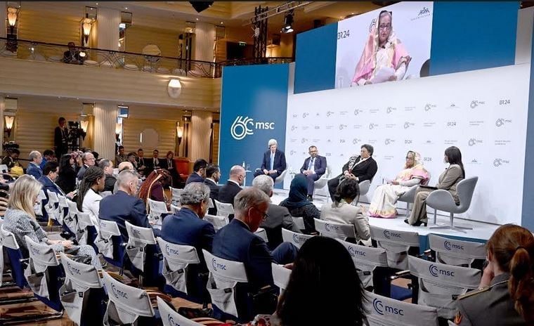 অস্ত্র প্রতিযোগিতা বন্ধ করে জলবায়ু অর্থায়ন ছাড়ের আহ্বান প্রধানমন্ত্রীর