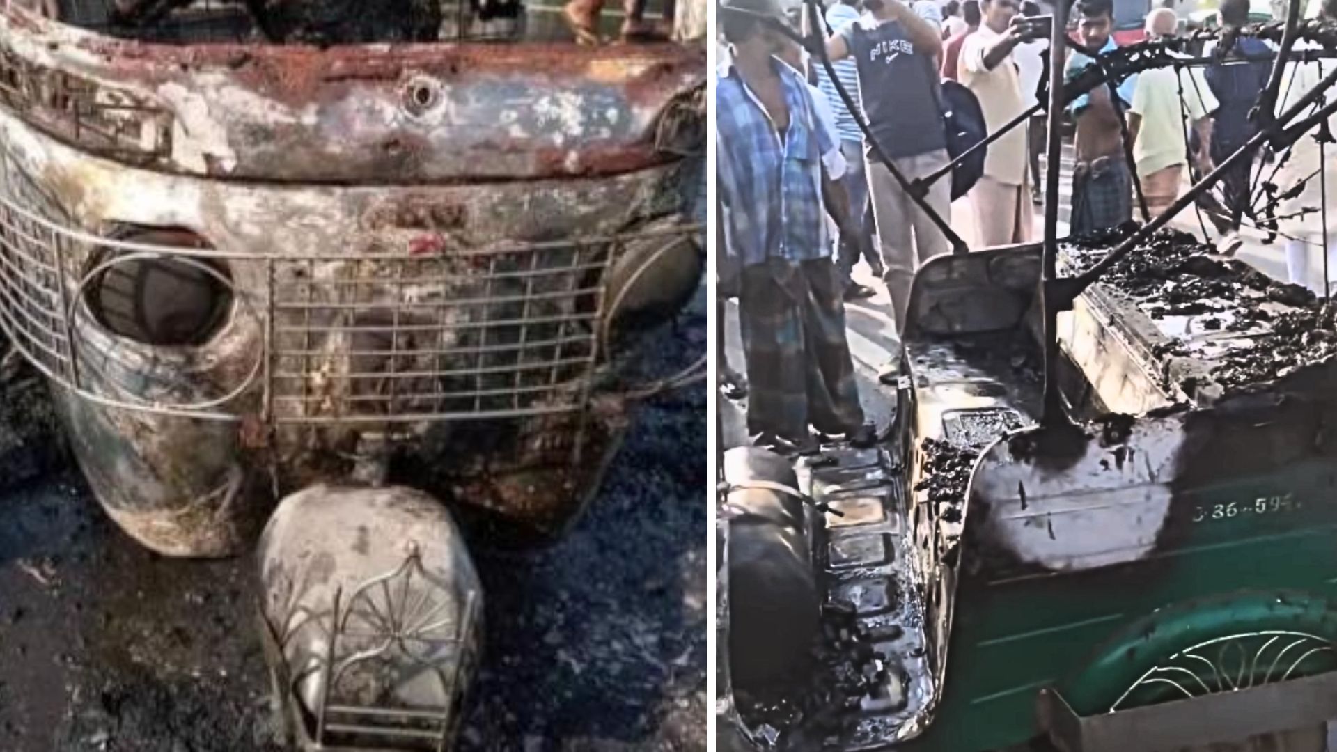 ট্রাকের ধাক্কায় সিএনজির সিলিন্ডার বিস্ফোরণ, চালকের মৃত্যু&nbsp;