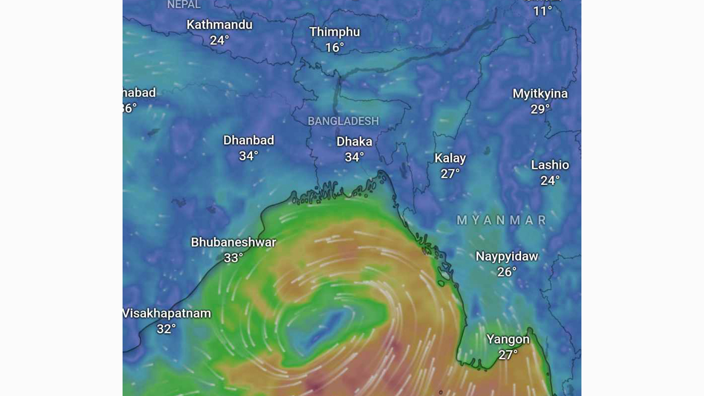 গভীর নিম্নচাপ: পায়রা বন্দর থেকে ৪৯০ কিলোমিটার দক্ষিণে অবস্থান