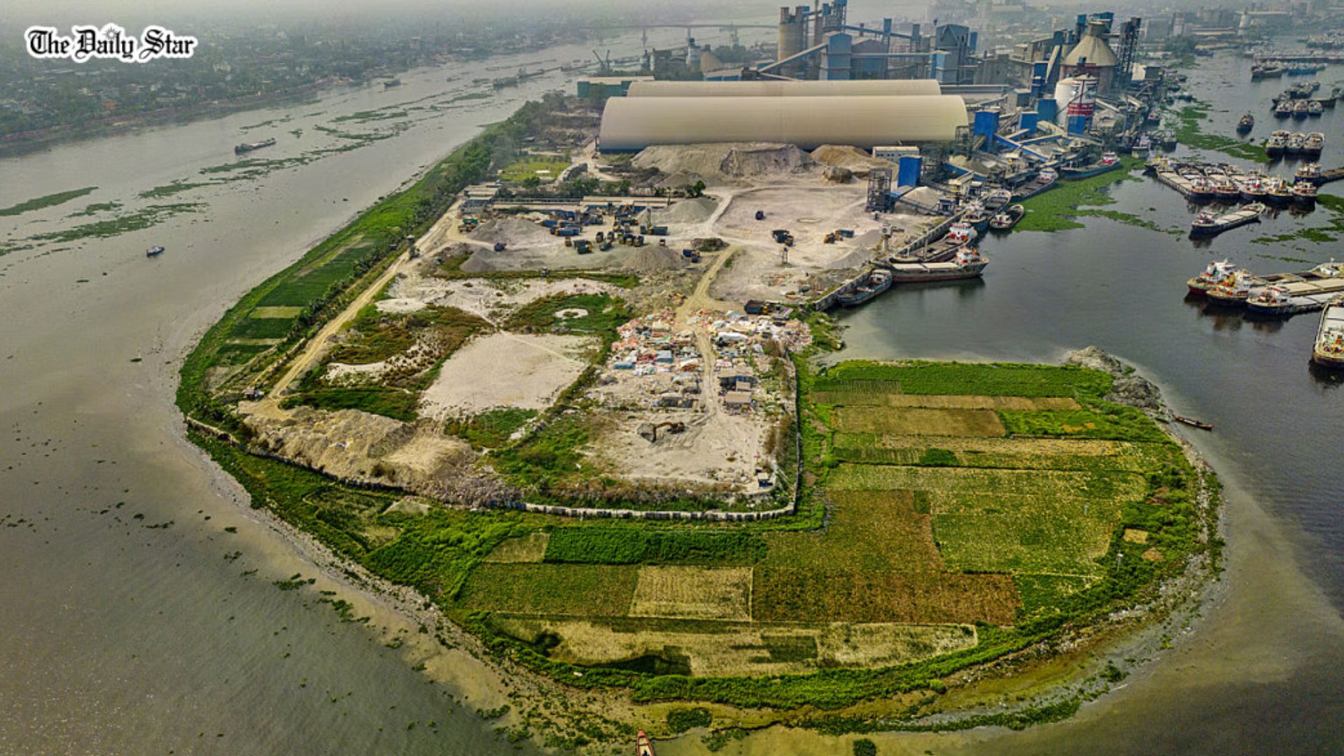 ভয়াবহ নদী দখল: শাহ সিমেন্টের কবলে ধলেশ্বরী ও শীতলক্ষ্যার মোহনা