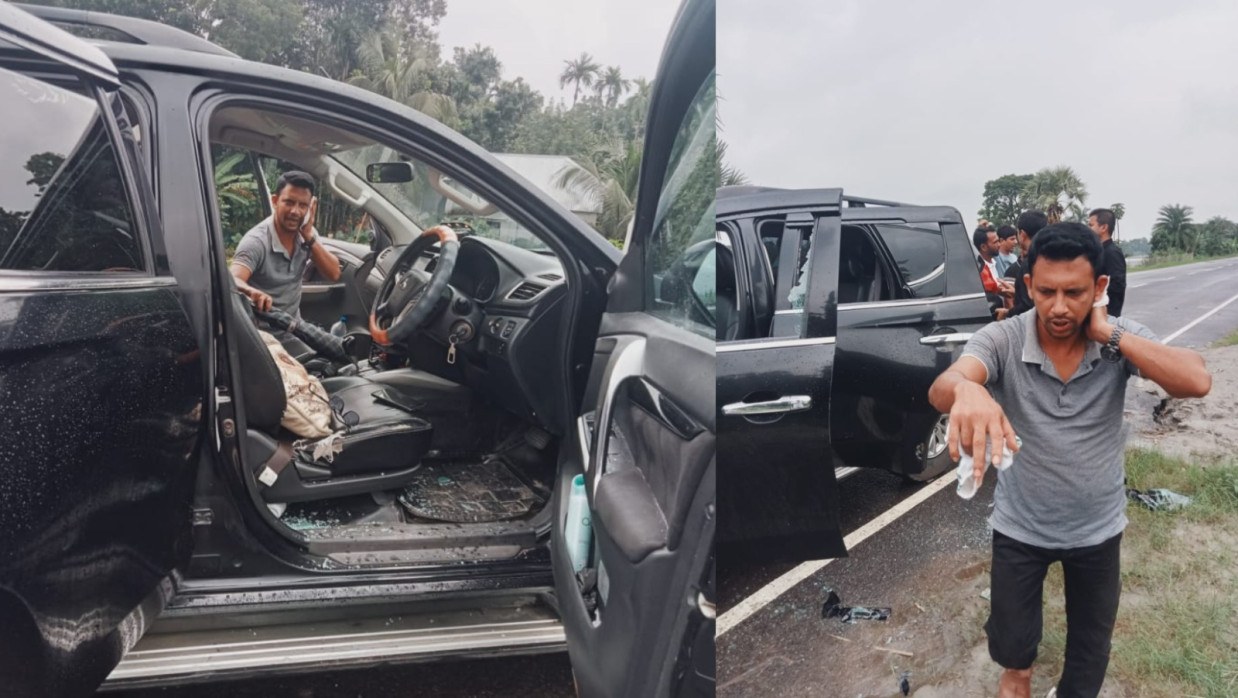 গোপালগঞ্জে এবার ইউএনও’র গাড়িতে হামলা-ভাঙচুর