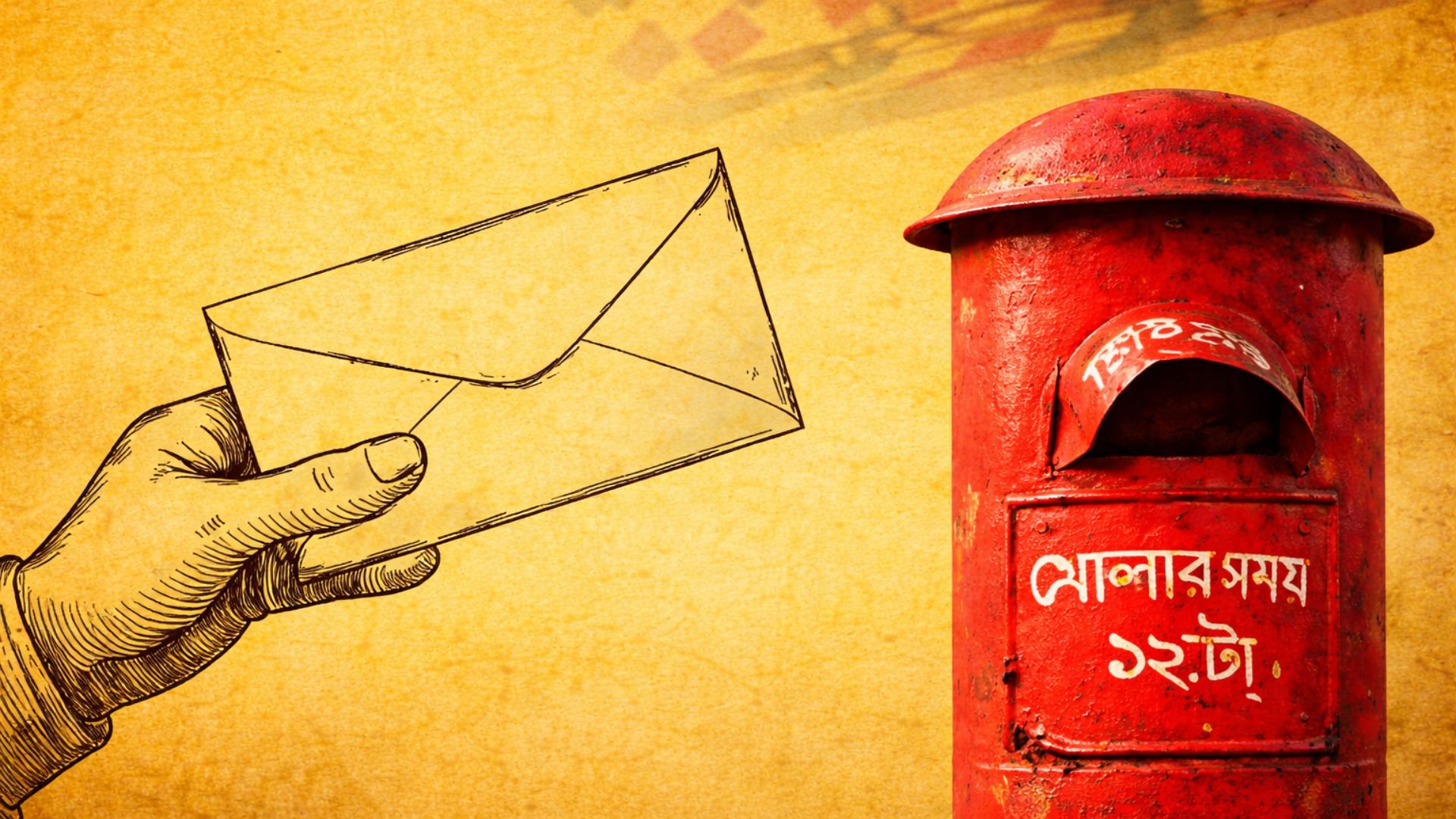 লাল ডাকবাক্স আর হলুদ খামে চিঠির দিনগুলো