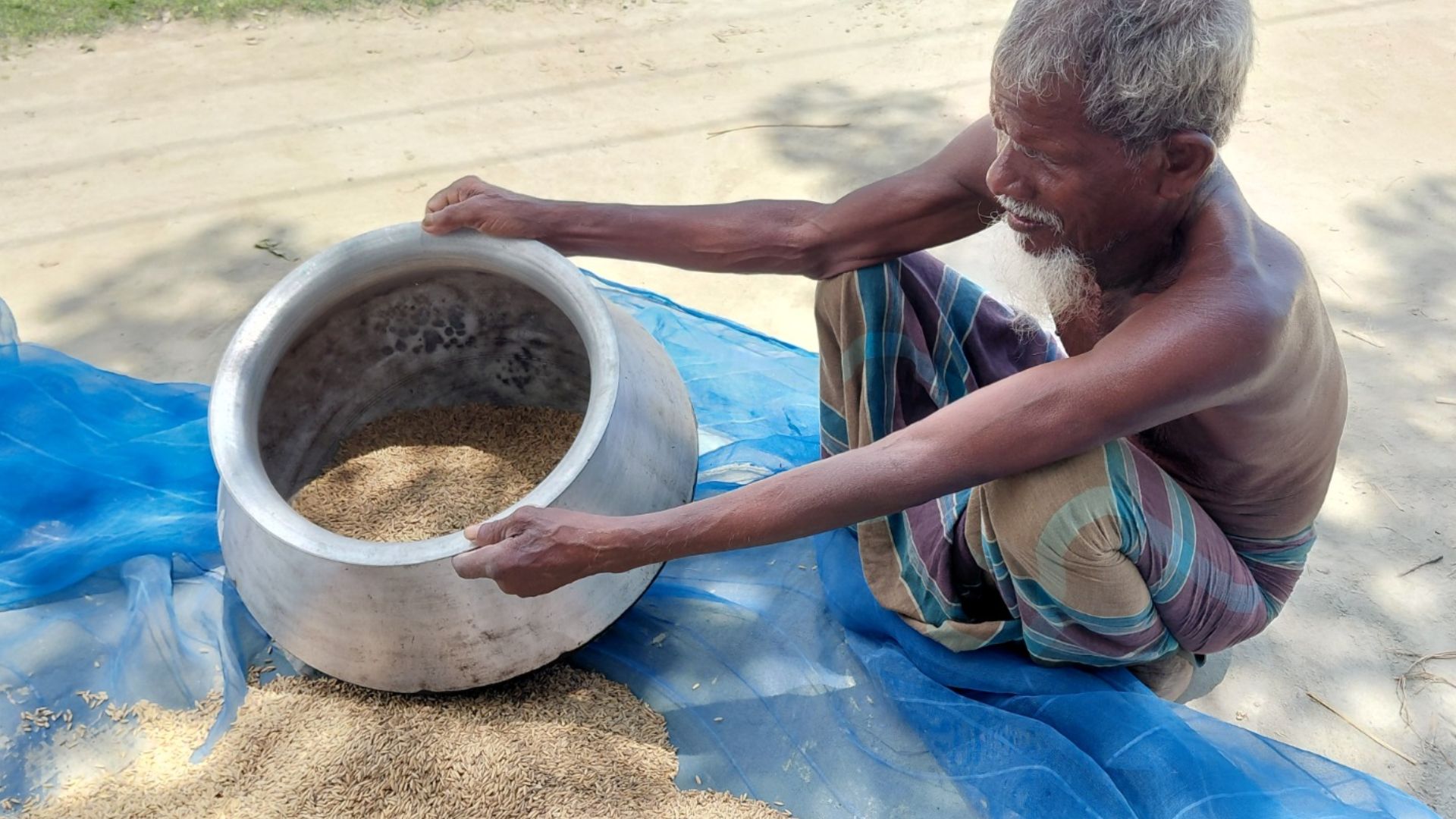খতিব উদ্দিন মন্ডল কাচকোল গ্রামের একজন পরিচিত কৃষক । ছবি: স্টার
