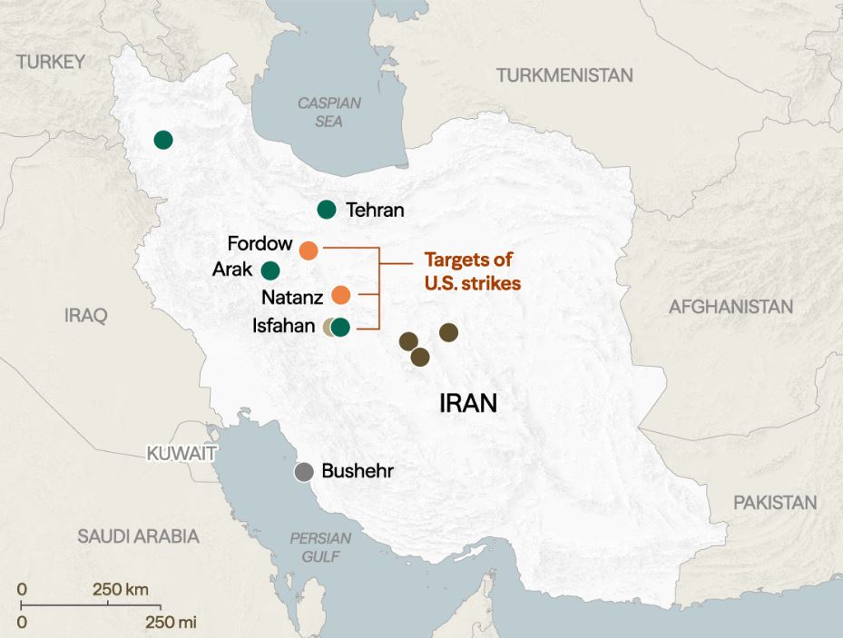 ইরানের বিরুদ্ধে হামলায় যুক্তরাষ্ট্র ও ইসরায়েলের মূল লক্ষ্যবস্তু। ছবি: সংগৃহীত