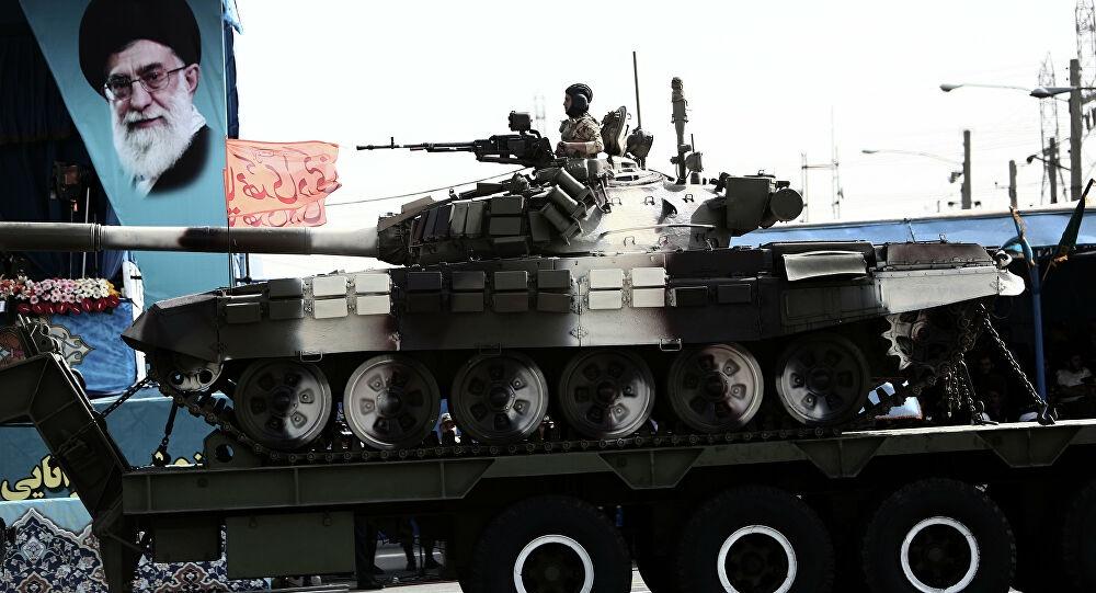 তেহরানে ইরানের টি৭২এস ট্যাংকের প্রদর্শনী। ছবি: সংগৃহীত