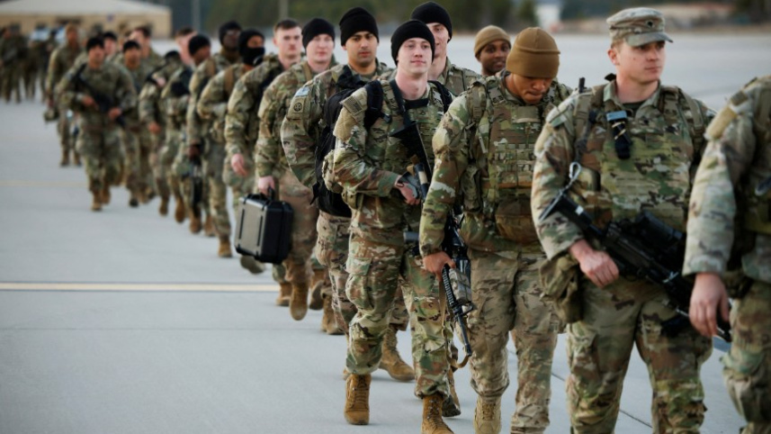 মার্কিন ৮২তম এয়ারবর্ন ডিভিশনের সেনাদল। ফাইল ছবি: রয়টার্স