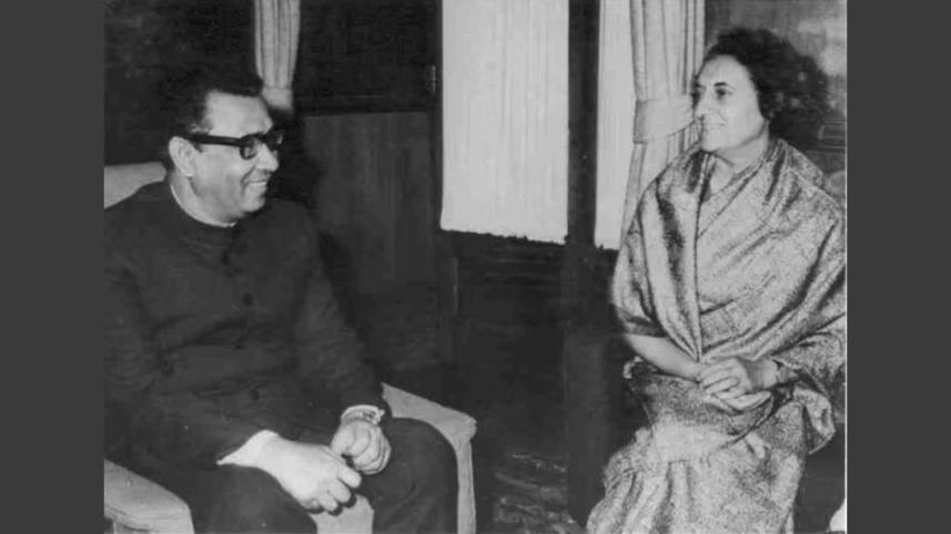 Indira Gandhi and Tajuddin Ahmed