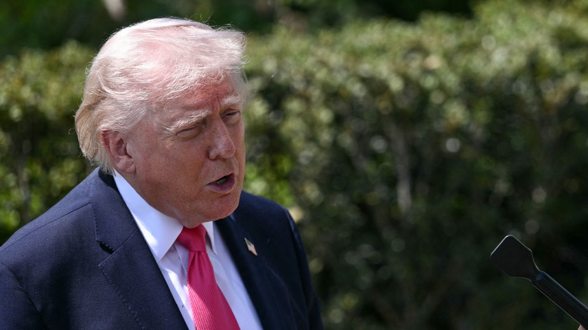 trump speaks to reporters