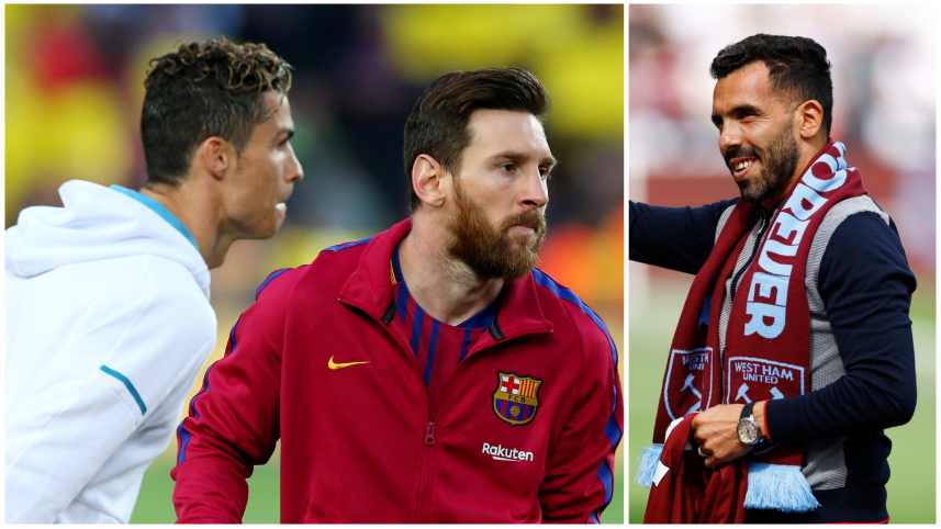  ronaldo, messi and tevez