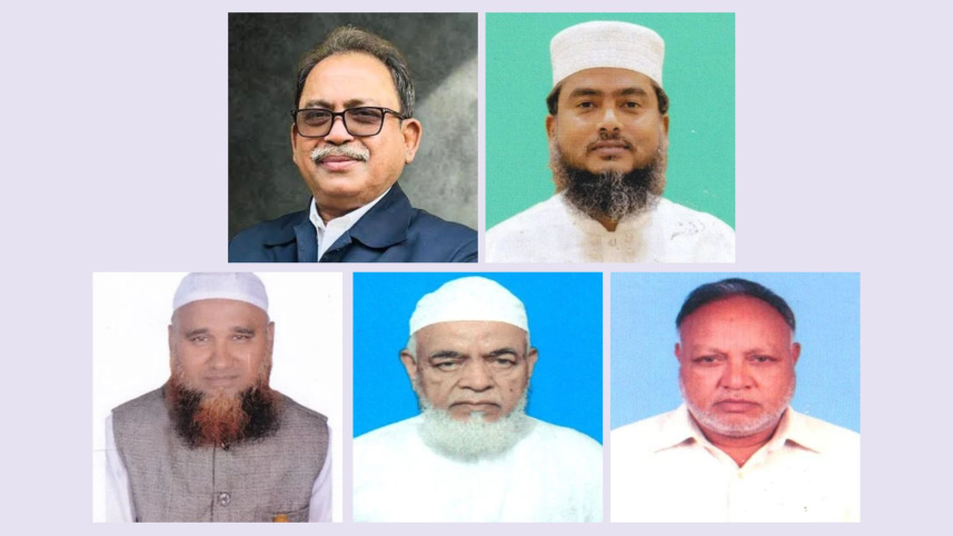 ঠাকুরগাঁও-১ আসন উপনির্বাচনে প্রতিদ্বন্দ্বী পাঁচ প্রার্থী। ছবি: স্টার অনলাইন গ্রাফিক্স