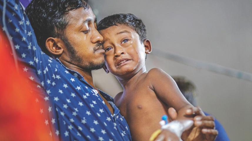 father with dengue patient