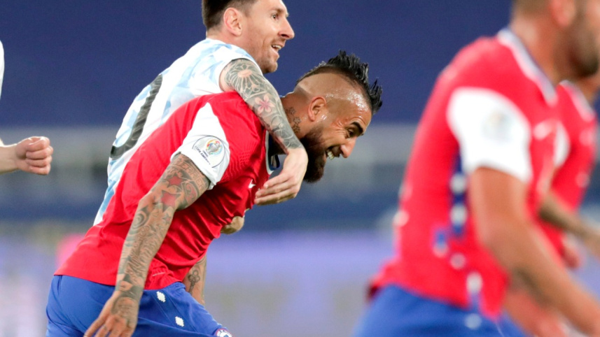 messi and vidal