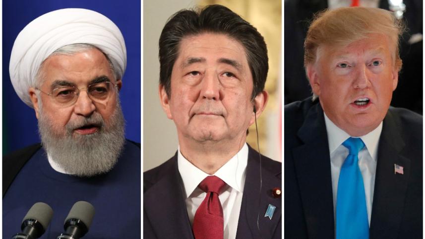 Rouhani, Abe and Trump