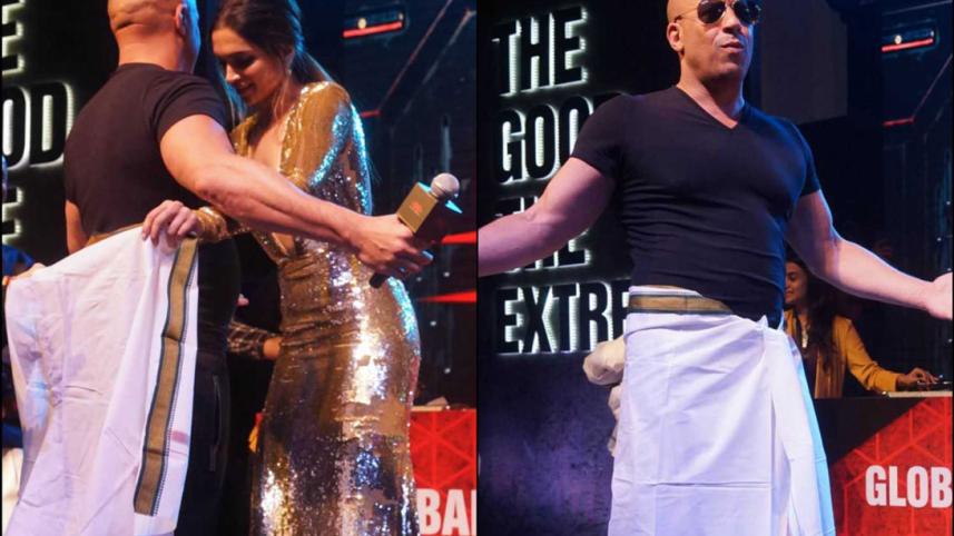 Vin Diesel and Deepika Padukone in Lungi Dance in Mumbai