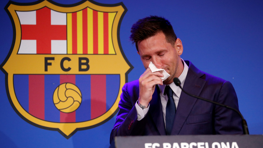 messi crying