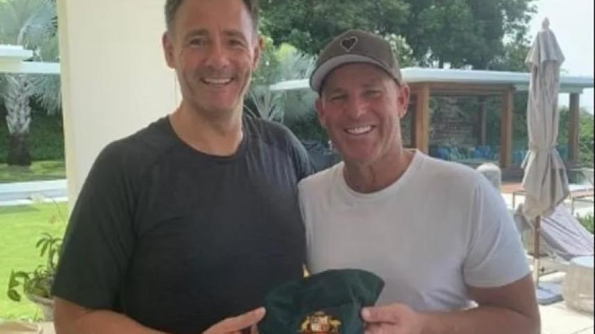 Shane Warne and Tom Hall