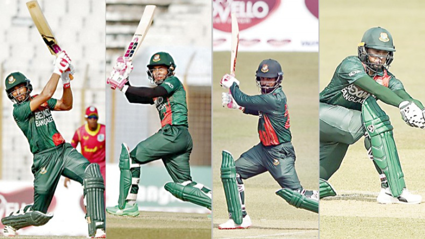 Mahmudullah, Mushfiqur Rahim, Tamim Iqbal and  Shakib Al Hasan