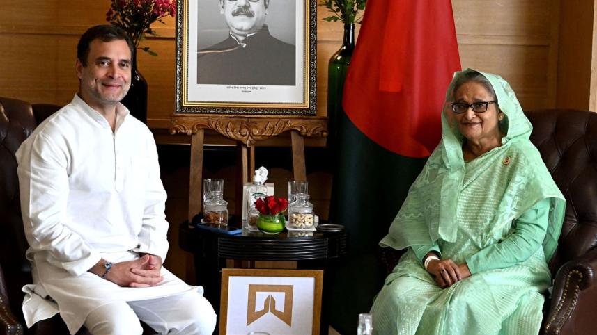 শেখ হাসিনার সঙ্গে রাহুল গান্ধীর সাক্ষাৎ