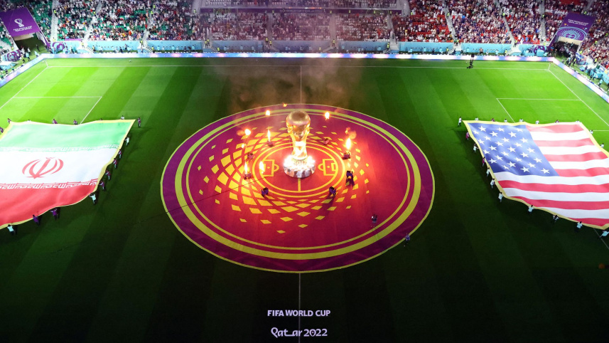 খেলা শুরুর আগের দৃশ। ছবি: রয়টার্স