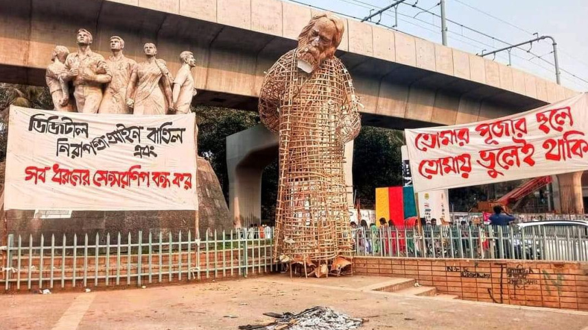 রবীন্দ্রনাথের ভাস্কর্য, রাজু ভাস্কর্য, রবীন্দ্রনাথ ঠাকুর, ঢাকা বিশ্ববিদ্যালয়,