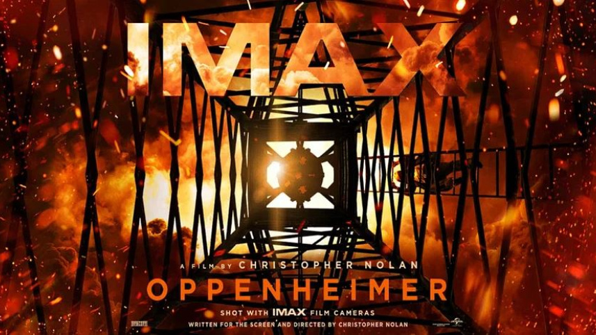 ওপেনহেইমার ছবির পোস্টার। ছবি: সংগৃহীত