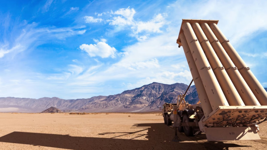 যুক্তরাষ্ট্রের ক্ষেপণাস্ত্র প্রতিরক্ষা ব্যবস্থা টার্মিনাল হাই অলটিচিউড এরিয়া ডিফেন্স (টিএইচএএডি) সিস্টেম। ছবি: নির্মাতা লকহিড মার্টিনের ওয়েবসাইট 