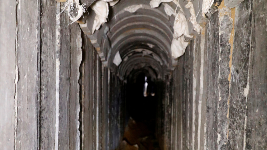 হামাসের সুড়ঙ্গ। ফাইল ছবি: রয়টার্স