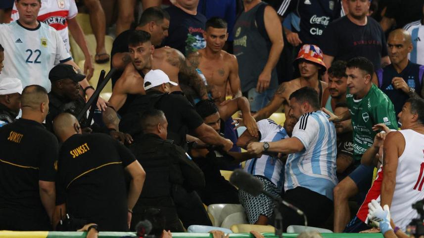 fans clash Brazil-Argentina match