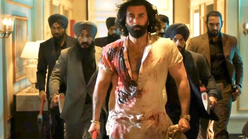 'অ্যানিমেল' সিনেমার দৃশ্যে রণবীর কাপুর