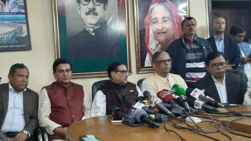 সংবাদ সম্মেলনে ওবায়দুল কাদের