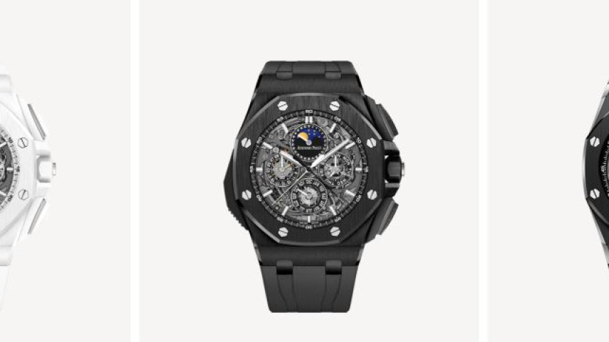 অদেমাখ পিগে ব্র্যান্ডের রয়্যাল ওক ঘড়ি। এন্ড অব ডেজ সিনেমায় এ ধরনের একটি ঘড়ি পরেন আর্নল্ড। ছবি: অদেমাখ পিগে'র ওয়েবসাইট থেকে নেওয়া