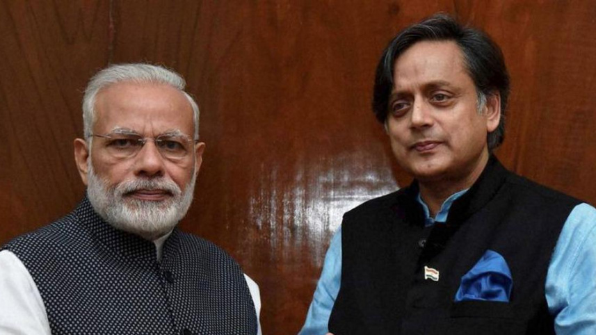 শেখ হাসিনাকে আশ্রয় দেওয়ার জন্য মোদির প্রশংসা করেন থারুর। ছবি: সংগৃহীত