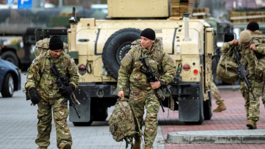 পোল্যান্ডে মার্কিন সেনা। ফাইল ছবি: রয়টার্স