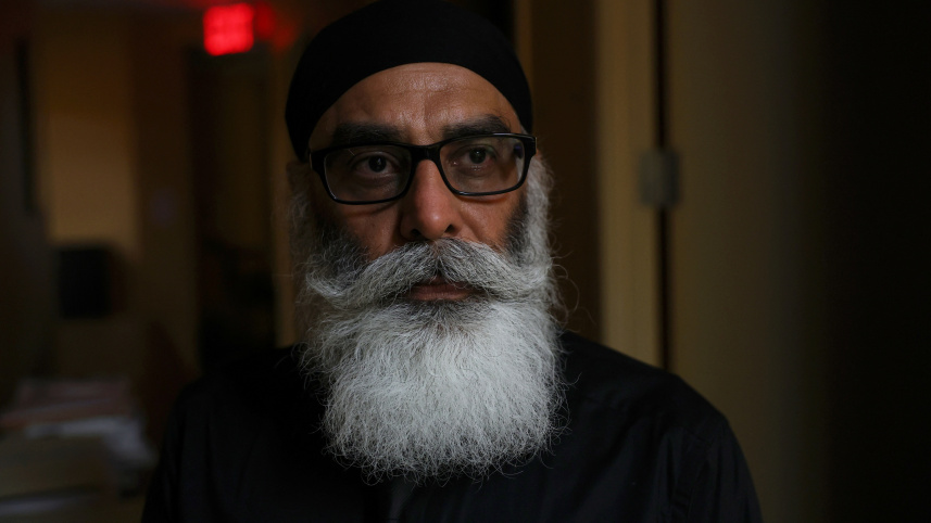 শিখ নেতা গুরপাতওয়ান্ত সিং পান্নুন। ফাইল ছবি: রয়টার্স