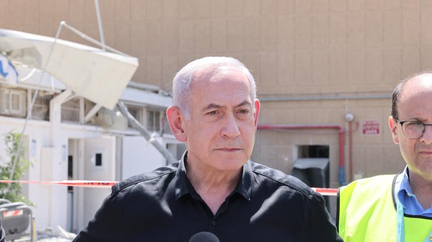 Netanyahu at Beersheva hospital