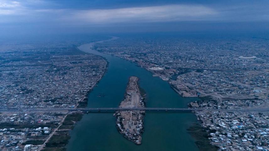 দজলা-ফোরাত নদীর অববাহিকায় সিন্দবাদ দ্বীপ। ফাইল ছবি: এএফপি