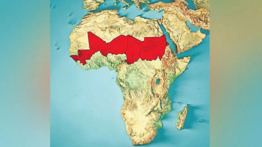 মানচিত্রে আফ্রিকার 'ক্যু-বেল্ট'। ছবি: সংগৃহীত