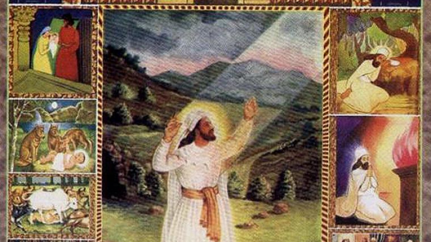 শিল্পীর তুলিতে জরথুস্তের জীবনের বিভিন্ন উল্লেখযোগ্য ঘটনা। ছবি: উইকিমিডিয়া কমন্স