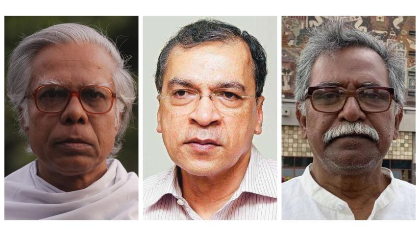 Abul Maksud, Iftekharuzzaman and Anu Muhammad.jpg